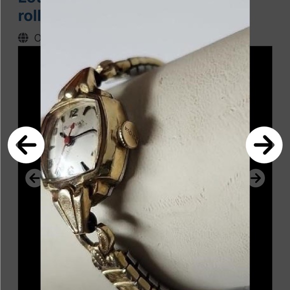 Bulova Women\'s Gold Tone Bracelet Watch with White Dial and Red Second Hand